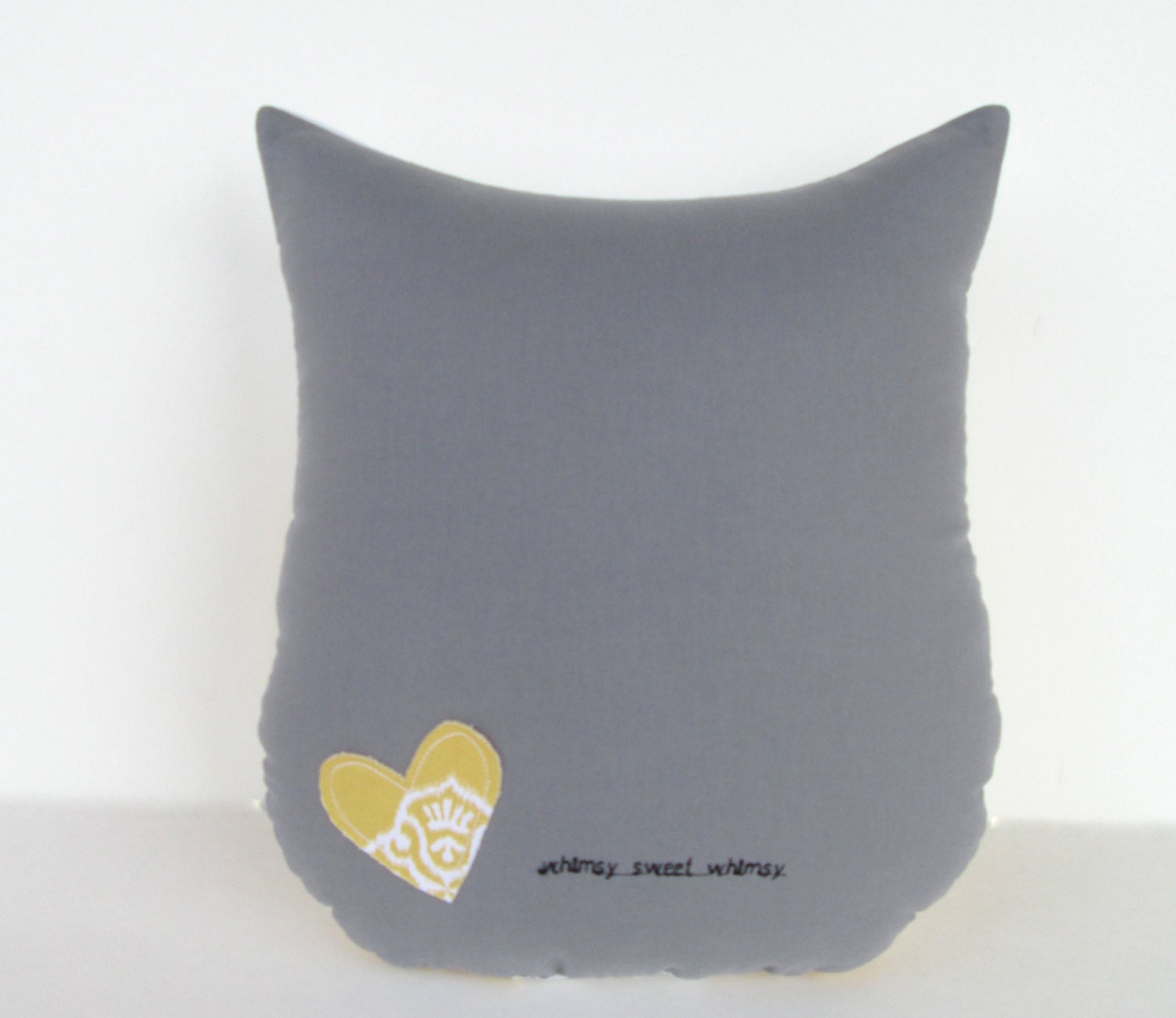 owl pillow, stuffed owl, grey and yellow nursery, yellow pillow, decorative pillow, mustard pillow, gray and yellow decor, graduation gift