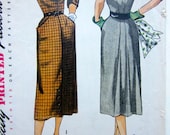 Vintage 1950's Simplicity 3487 Dress Pattern Sewing Pattern size 16