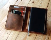 Ipad Mini cover and Large Moleskine cover. Ipad Mini leather case. Ipad Mini cover. Apple accessories. Leather portfolio. MLSK005