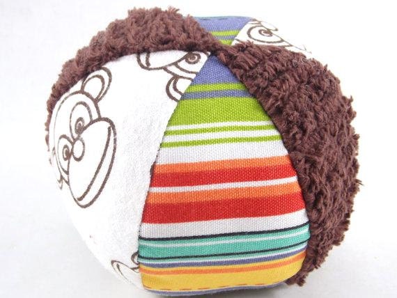 Soft Baby Rattle Balls, Monkeys- perfect for developing motor skills, eco friendly baby, toddler, natural, organic, safe