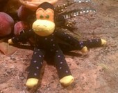 Baby Cheer mini sock monkey plush animal handmade