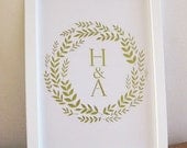 Spring Greens Personalised Papercut
