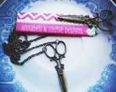Beautiful Bronze Scissor Necklace with matching Bobby pin gift / present / hairdresser / hair stylist