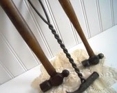 Rare Twisted Metal Carpenter Tack Hammer.