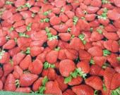 Table Runner  Strawberries - Christmas Wishes on back