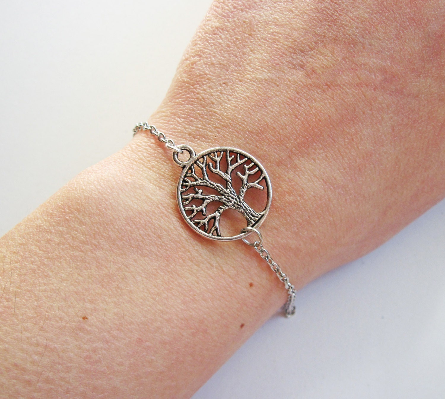 tree bracelet, tree of life bracelet, silver bracelet, tree jewelry, life tree bracelet, dainty bracelet, tree of life jewelry, tree charm