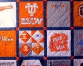 Tennessee Team Sport Patchwork T-shirt Quilt Full Size