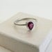 Pink Tourmaline Ring - Pear Shaped Tourmaline - Sterling Silver
