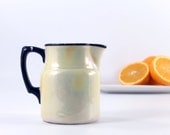 Vintage Lusterware Yellow Pitcher Creamer Made In Czecho Slovakia