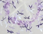 Butterfly Mobile - Purple, lavender, and white nursery mobile