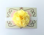 Yellow baby headband...newborn headband..baby girl headband... headband..newborn headband..girl headband..photography prop