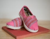 Pink Gold and Silver Ombre Toddler's TOMS Shoes