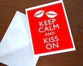 Keep Calm and Kiss On Valentine Print Poster Card Tag 8x10 inch DIY PIY Printable jpg pdf Digital File Clip Art Instant Download DP73