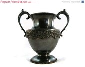 50% OFF Victorian Ornate Double Handled Quadruple Silver Plate Vase