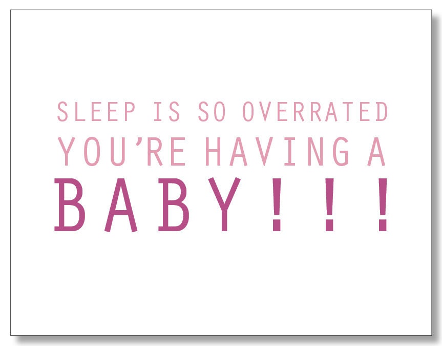 Pregnancy BABY CARD. Funny Card for a Pregnant Friend. Congratulations Baby Girl on the Way. Eco Card