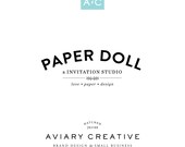 Boutique Pre-made Logo Design "Paper Doll" Graphic Design / Custom Brand Design