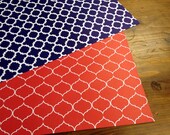 Modern Graphic Wrapping Paper - set of 6 sheets - blue & red