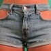 Cut Out High Waisted Levi Jean Shorts