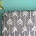 fitted crib sheet in charcoal arrows