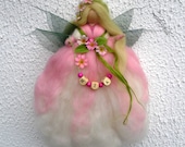 needle felted fairy with name-  summer fairy doll- Waldorf fairy- needle felted fairy- wool elf- gift idea- decoration