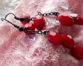 Ruby Retro Red Earrings Straight Out Of The Boutique Into Your Jewelry Box.... But Not For Long
