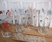 Eames era atomic drinking glasses, set of 4