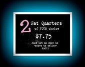 2 FAT QUARTER BUNDLE of your choice