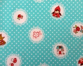 Riley Blake Fabric - 1/2 Metre Little Red Riding Hood Scallops in Aqua by Tasha Noel