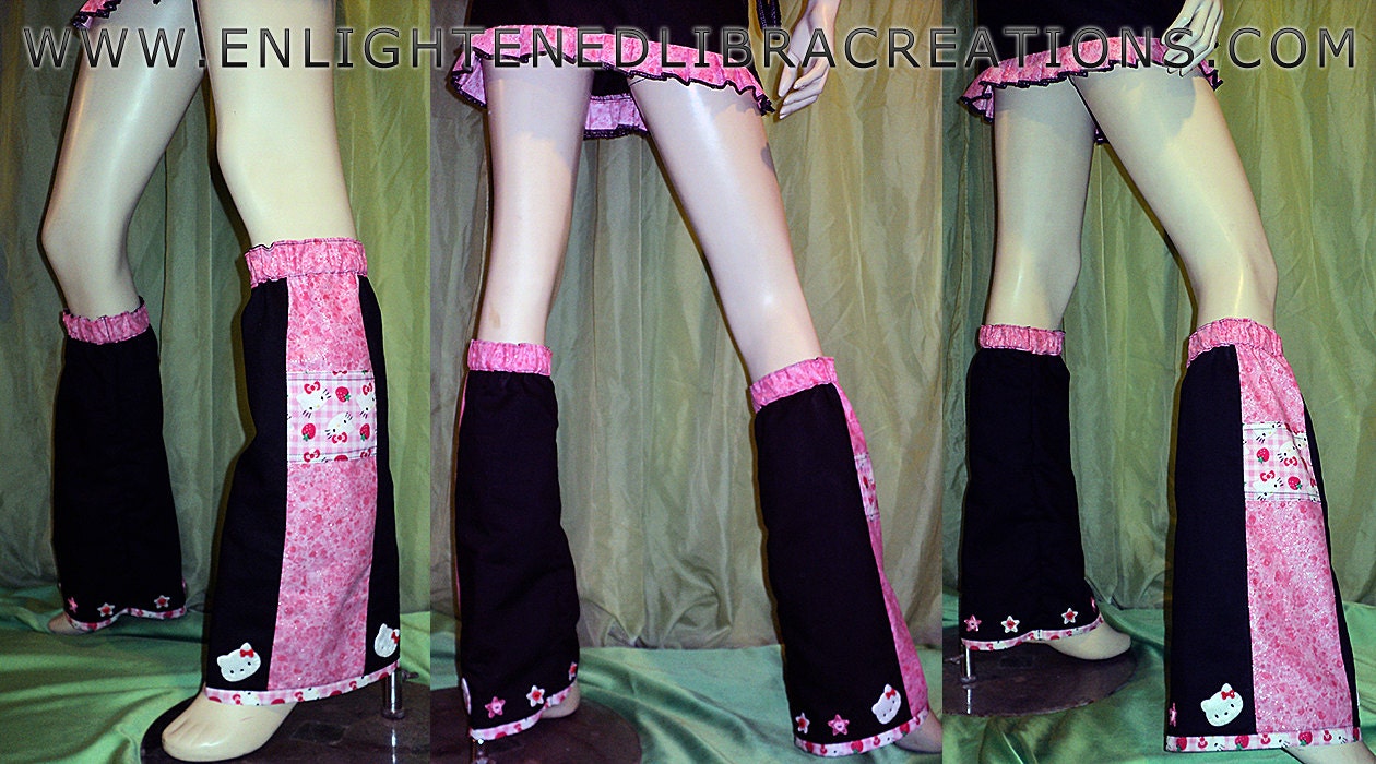 Hello Kitty Raver Fluffies - One of a Kind - Ready to Ship Now - S/M/L - Rave Raver Festival Hippie Hooper Flow