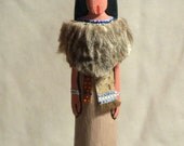Arapaho art doll miniature Native American primitive history gift