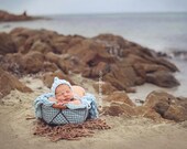 Chunky knit basket stuffer - Baby blue