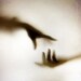 Reach - Hands Reaching In the Fog - Ghostly Shadows Light Box - Surreal Art Photography Print - 5x5 Lustre