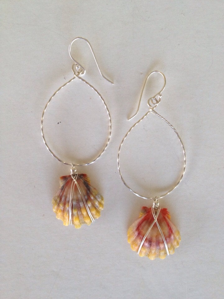 Exotic Sunrise Shell Earrings