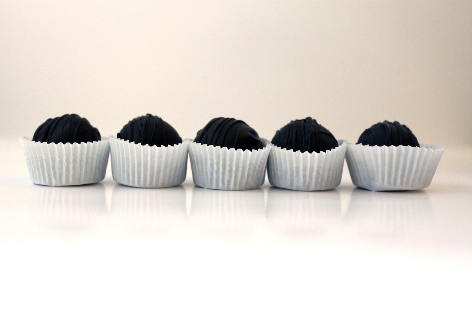 Four Handmade Dark Chocolate Truffles///Client Gift///Made in Portland OR
