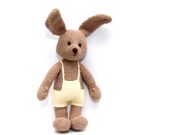 crocheted bunny, stuffed bunny, gift for Easter, bunny amigurumi, beige, rabbit, pastel colors, plushie for children