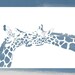 In love Giraffe Handmade Original Papercut First Anniversary Paper Gift: Hand-Cut Paper Art Silhouette (UNFRAMED)