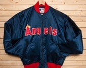 Blue Los Angeles ANGELS Starter Brand Jacket Size XL