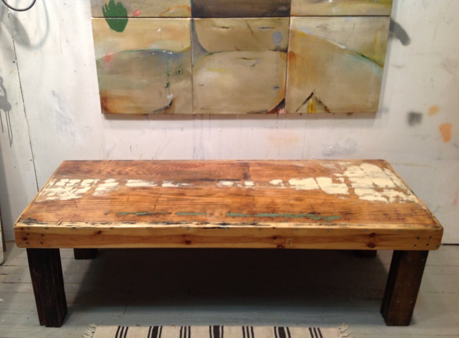 Coffee table from salvaged wood