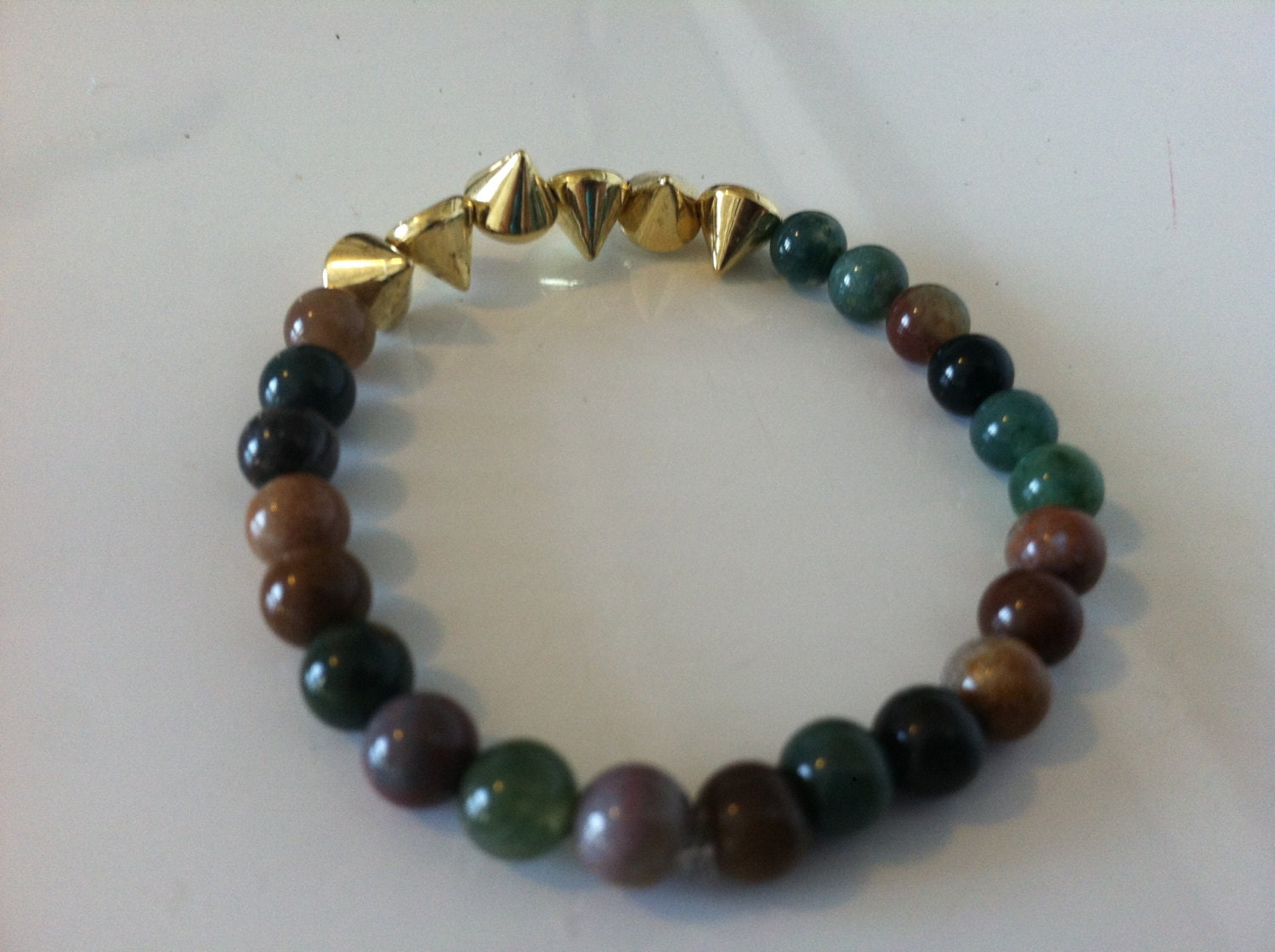Fancy Jasper Spike Bracelet