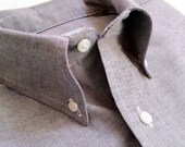 Vintage Men's Arrow Dover Burgundy Oxford Cloth Button-Down Shirt -- 16-32/33