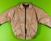 Vintage Kids Boys Faux Leather Jacket size 10