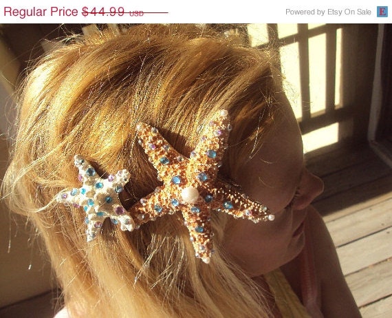 50% OFF SALE Starfish Hair Clip by Amanda Lynne LUXE