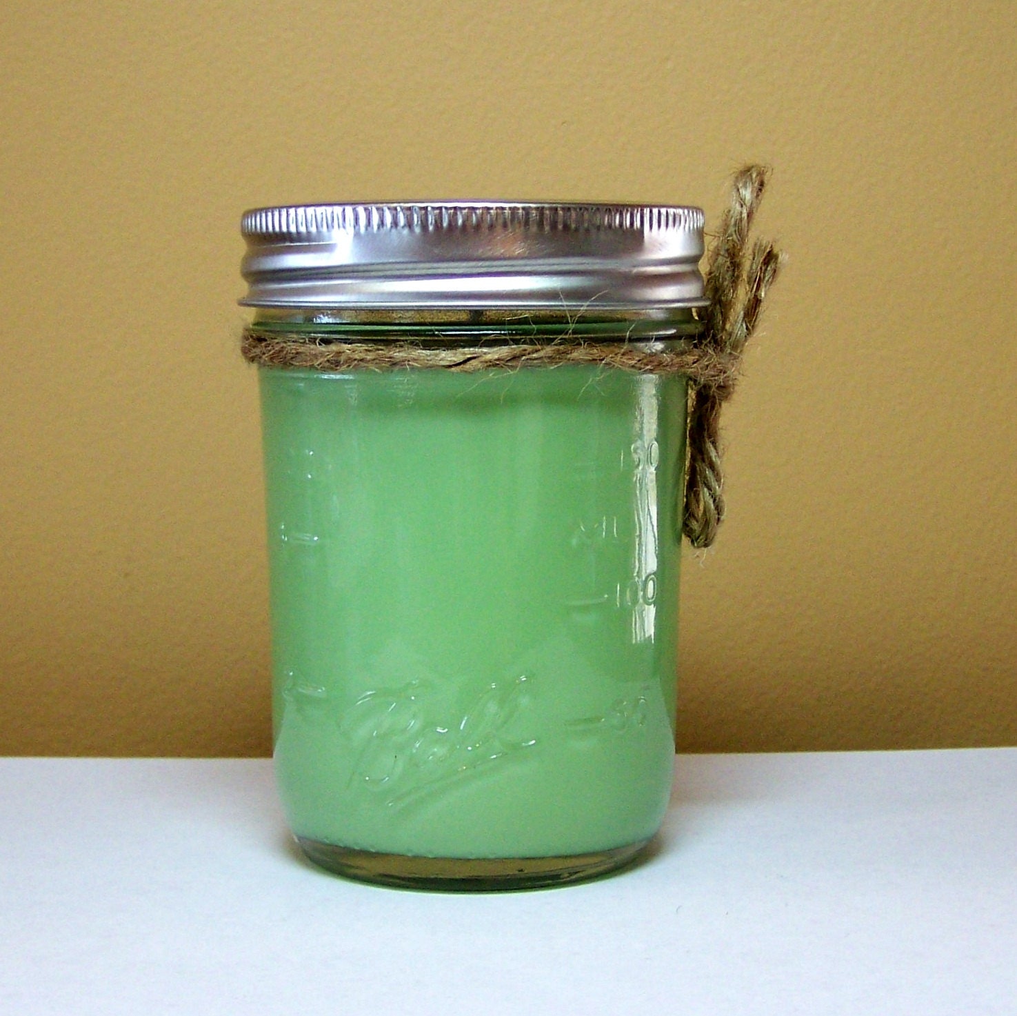 Green Tea Soy Candles, Scented Mason Jar Candles
