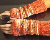 multicolored knit handmade mittens tricot fait main mitaines multicolore