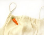Carrots Brooch handmade, funny bright jewelry, orange colour, for children and adults