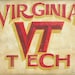 Virginia Tech Print,with MAT, original art, faux vintage, college ,wall decor,