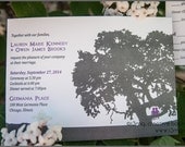 Fun and Modern Tree of Love Wedding Invitations - Bronze Level