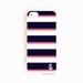 Nautical iPhone 5 Case Navy & Coral Stripe With Anchor