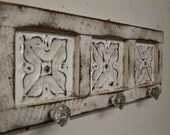 French Country wall shelf, glass knobs, Shabby Chic wall shelf with glass knobs, Rustic wall shelf, primitive wall shelf