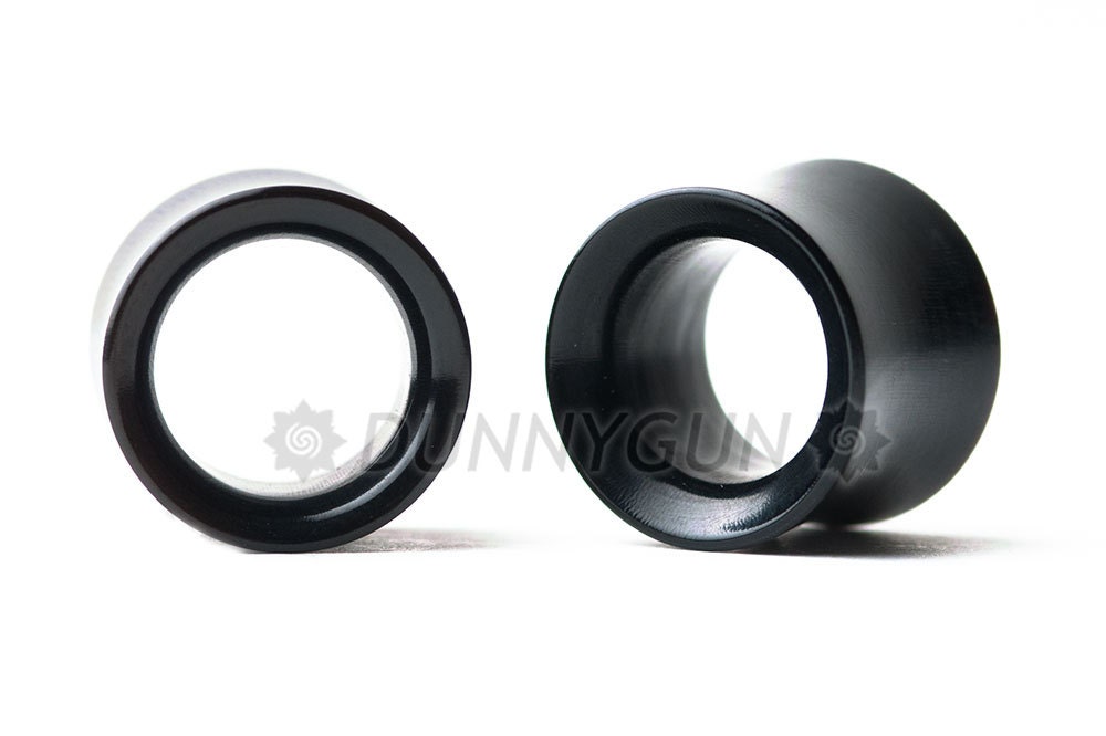 1/2" Pair Horn Beveled Hollow Plugs Organic Hand Carved Body Piercing Jewelry 0000 Gauge Earrings